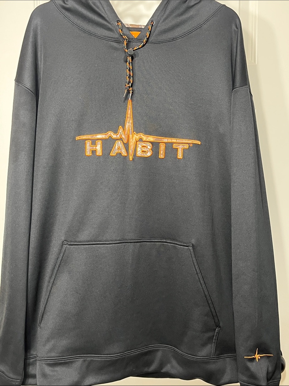 Habit Black Performance Hunting Hoodie Orange Logo Men’s 2XL